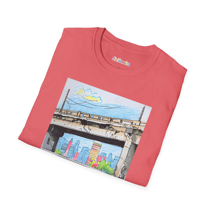 Crayon Red Race Car Unisex Softstyle T-Shirt
