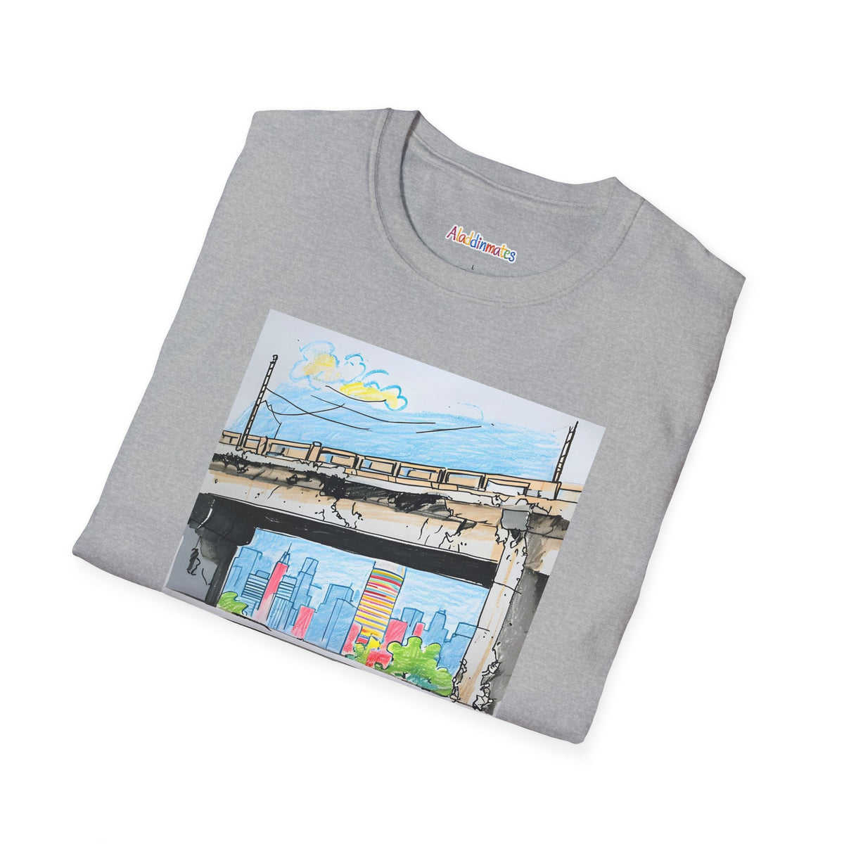 Crayon Red Race Car Unisex Softstyle T-Shirt