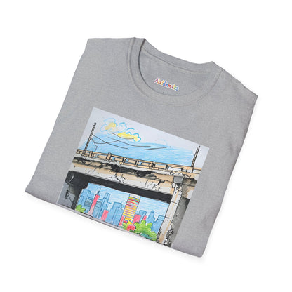 Crayon Red Race Car Unisex Softstyle T-Shirt