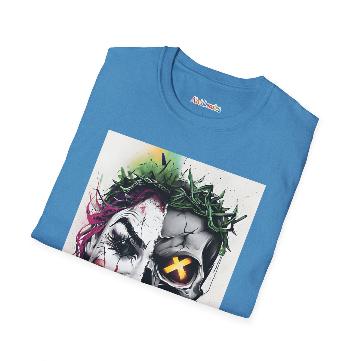 Two Face Skull Joker Unisex Softstyle T-Shirt