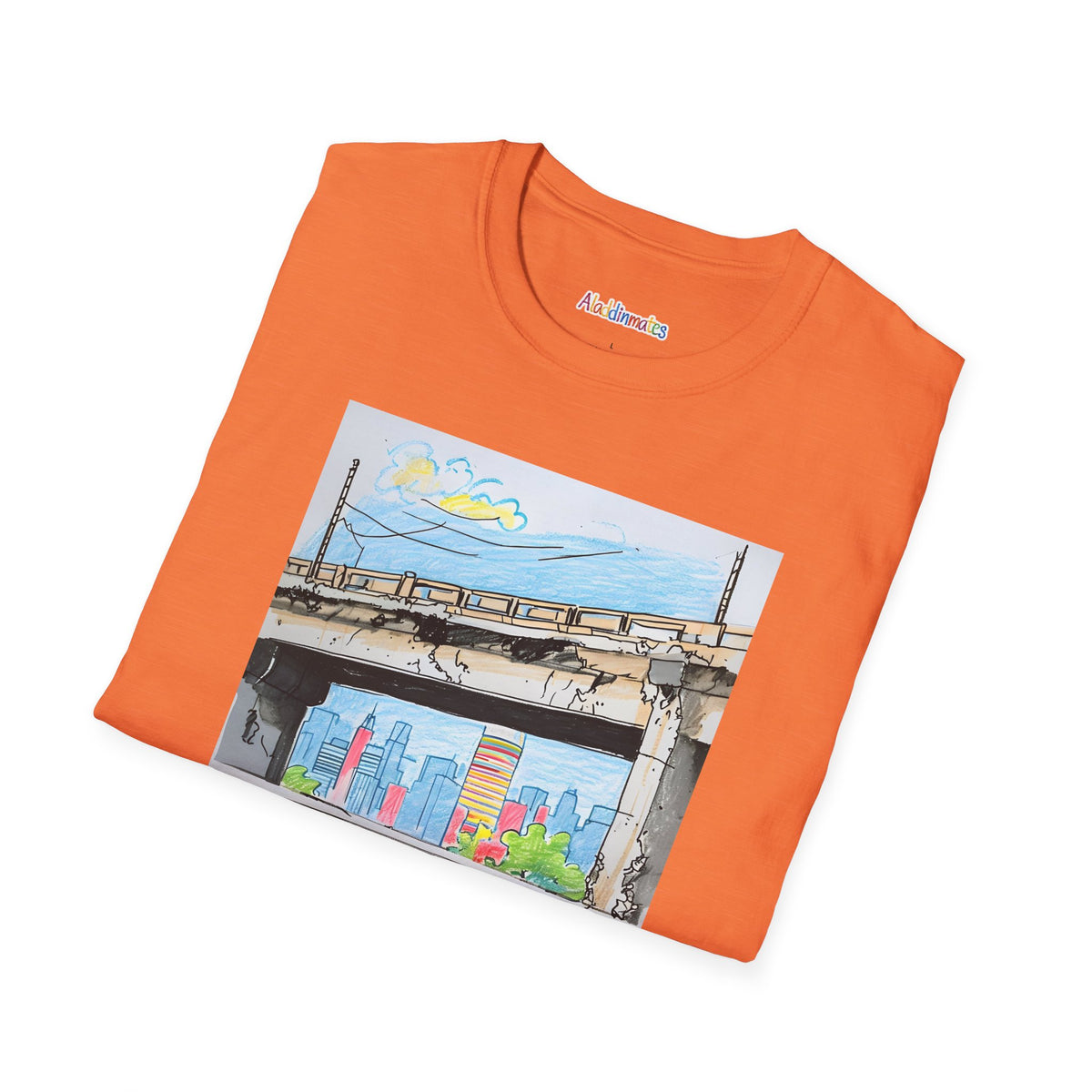 Crayon Red Race Car Unisex Softstyle T-Shirt