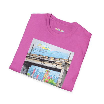 Crayon Red Race Car Unisex Softstyle T-Shirt