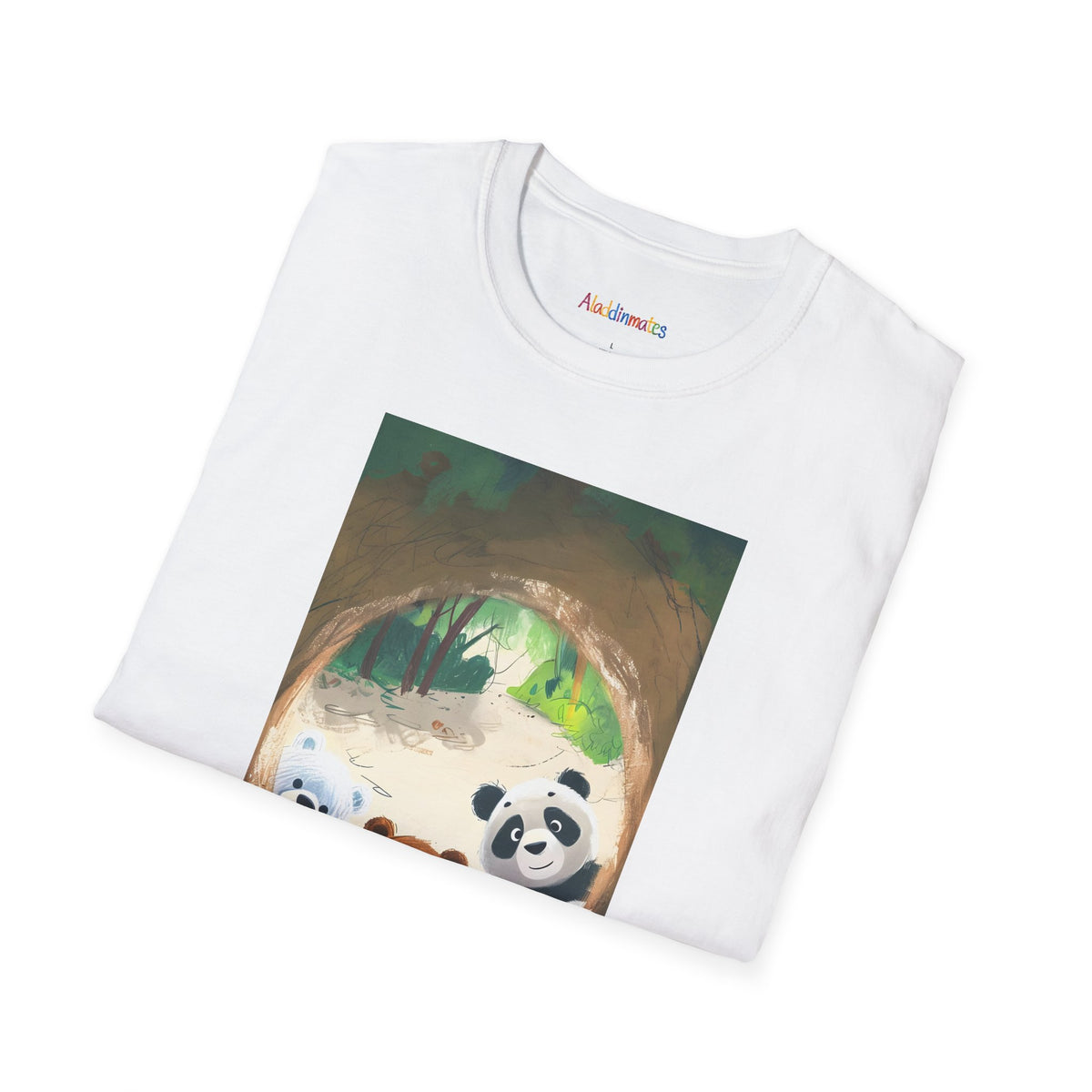Three Bears Crayon Unisex Softstyle T-Shirt