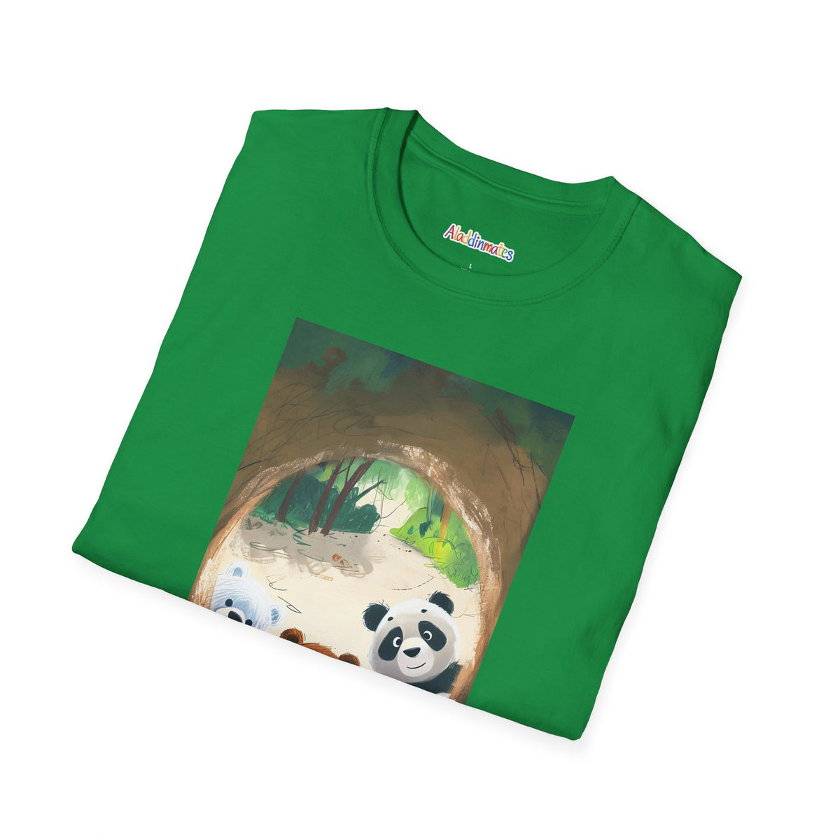 Three Bears Crayon Unisex Softstyle T-Shirt