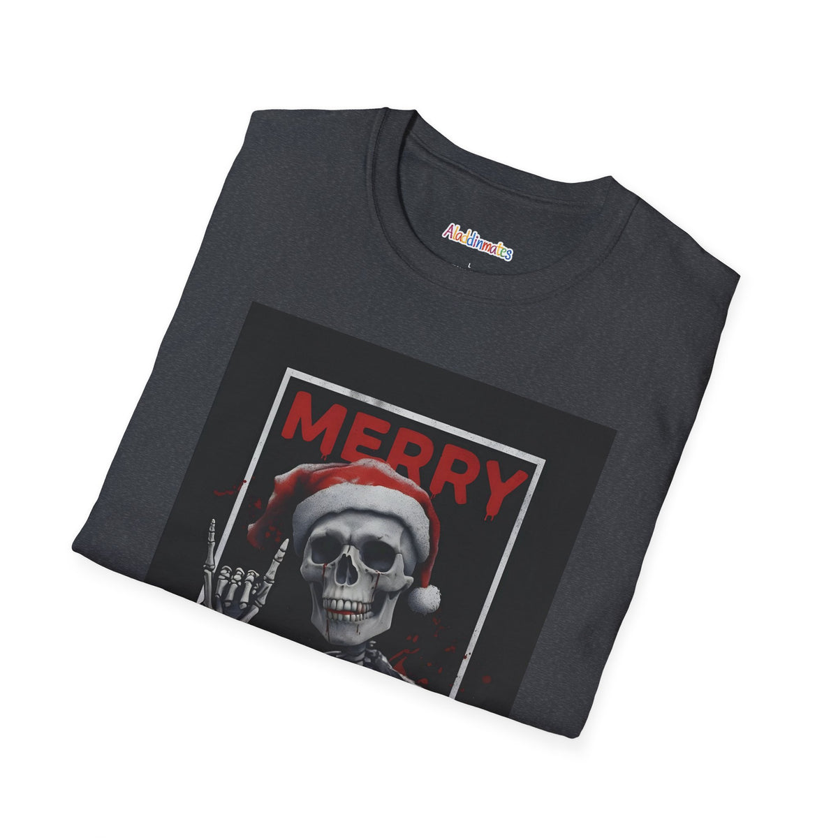 Merry Christmas Skull Unisex Softstyle T-Shirt
