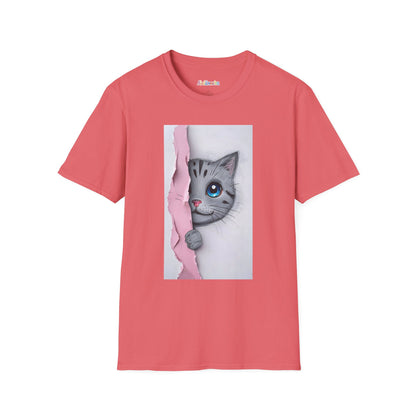Crayon Cat Unisex Softstyle T-Shirt