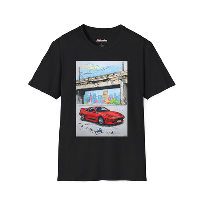Crayon Red Race Car Unisex Softstyle T-Shirt