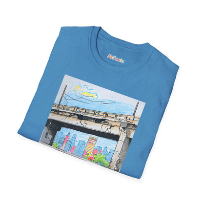 Crayon Red Race Car Unisex Softstyle T-Shirt