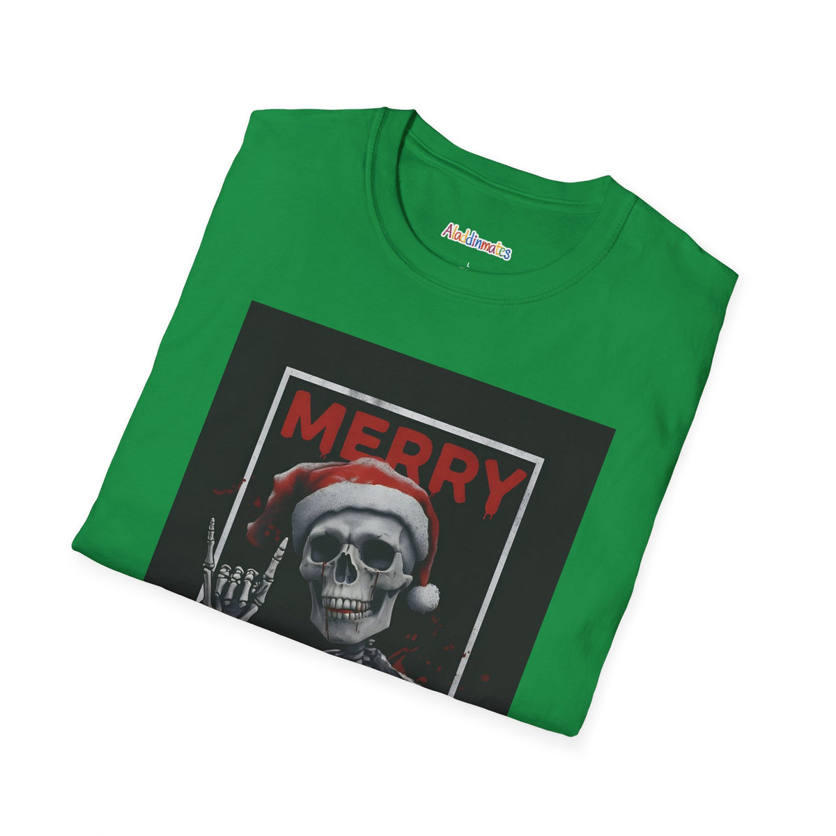 Merry Christmas Skull Unisex Softstyle T-Shirt
