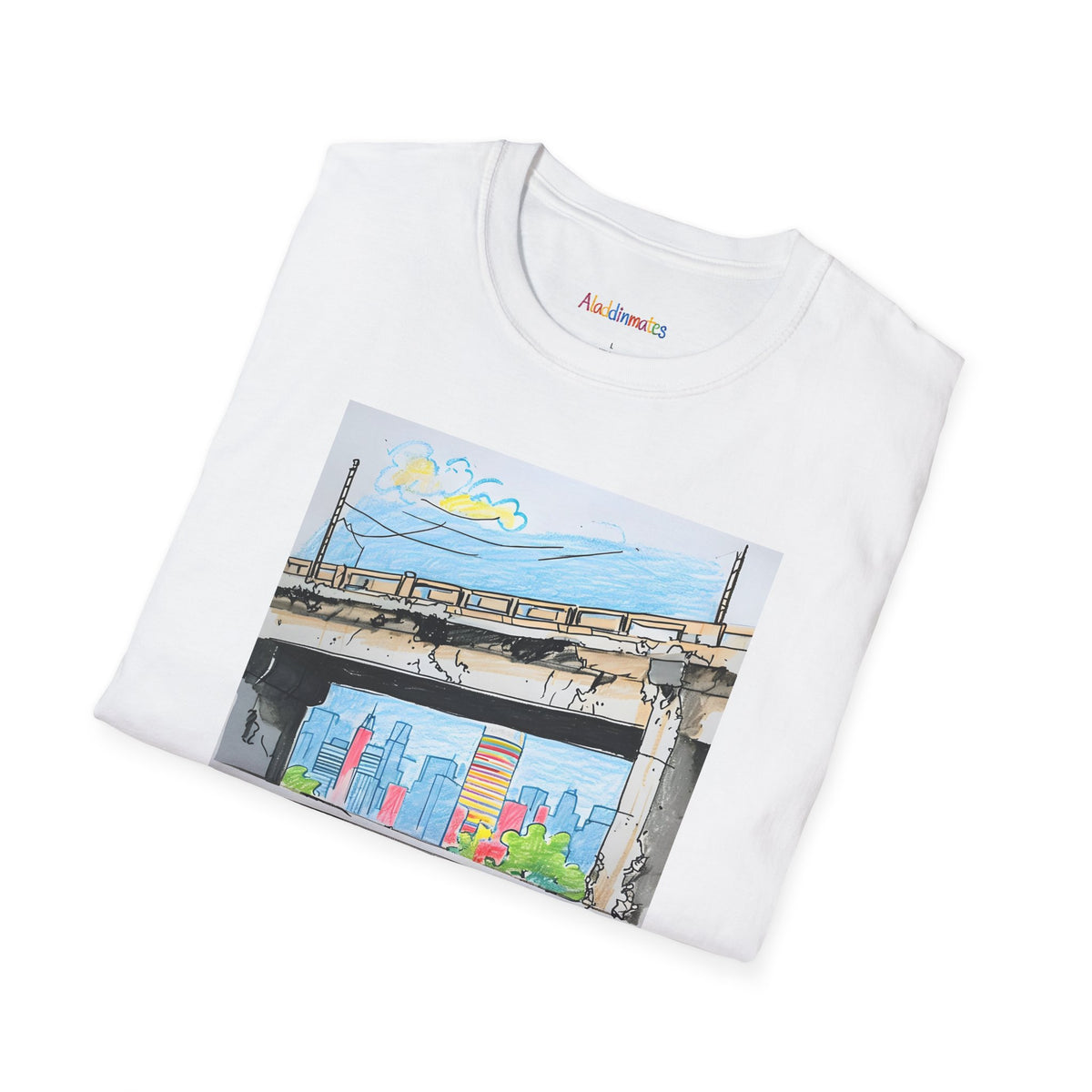 Crayon Red Race Car Unisex Softstyle T-Shirt