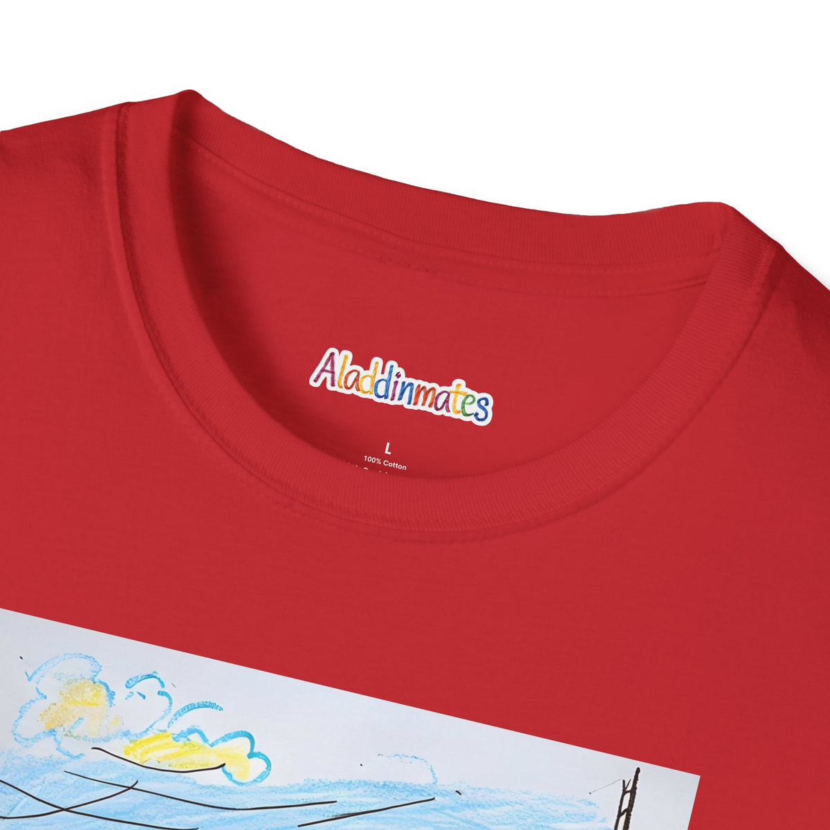 Crayon Red Race Car Unisex Softstyle T-Shirt