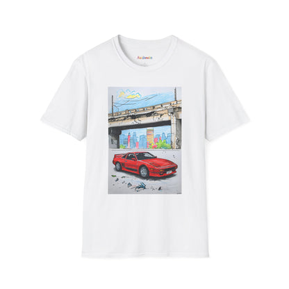 Crayon Red Race Car Unisex Softstyle T-Shirt