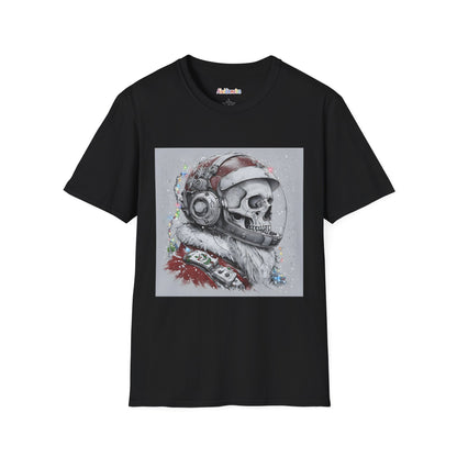 Christmas Astronaut Skull Unisex Softstyle T-Shirt