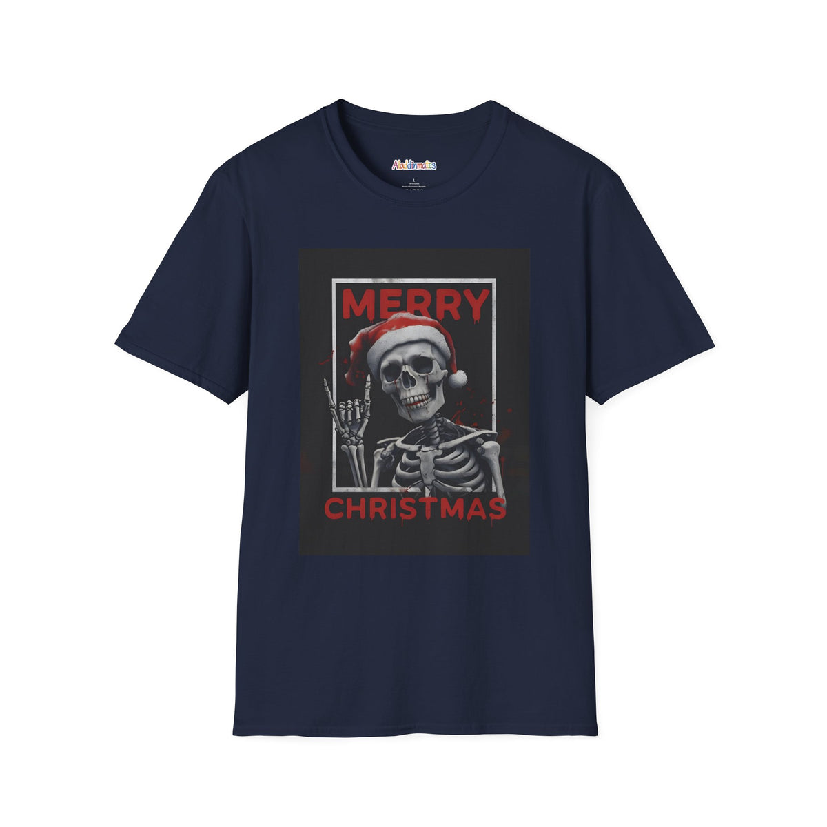 Merry Christmas Skull Unisex Softstyle T-Shirt