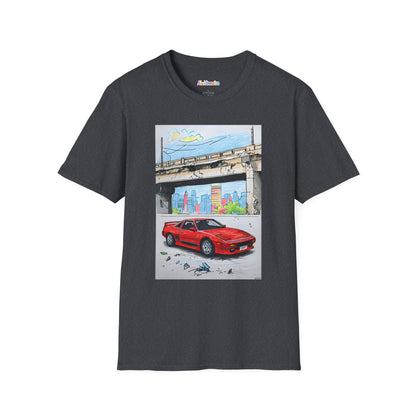 Crayon Red Race Car Unisex Softstyle T-Shirt