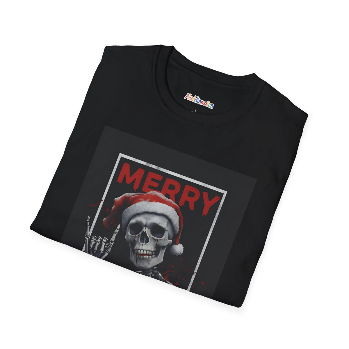Merry Christmas Skull Unisex Softstyle T-Shirt