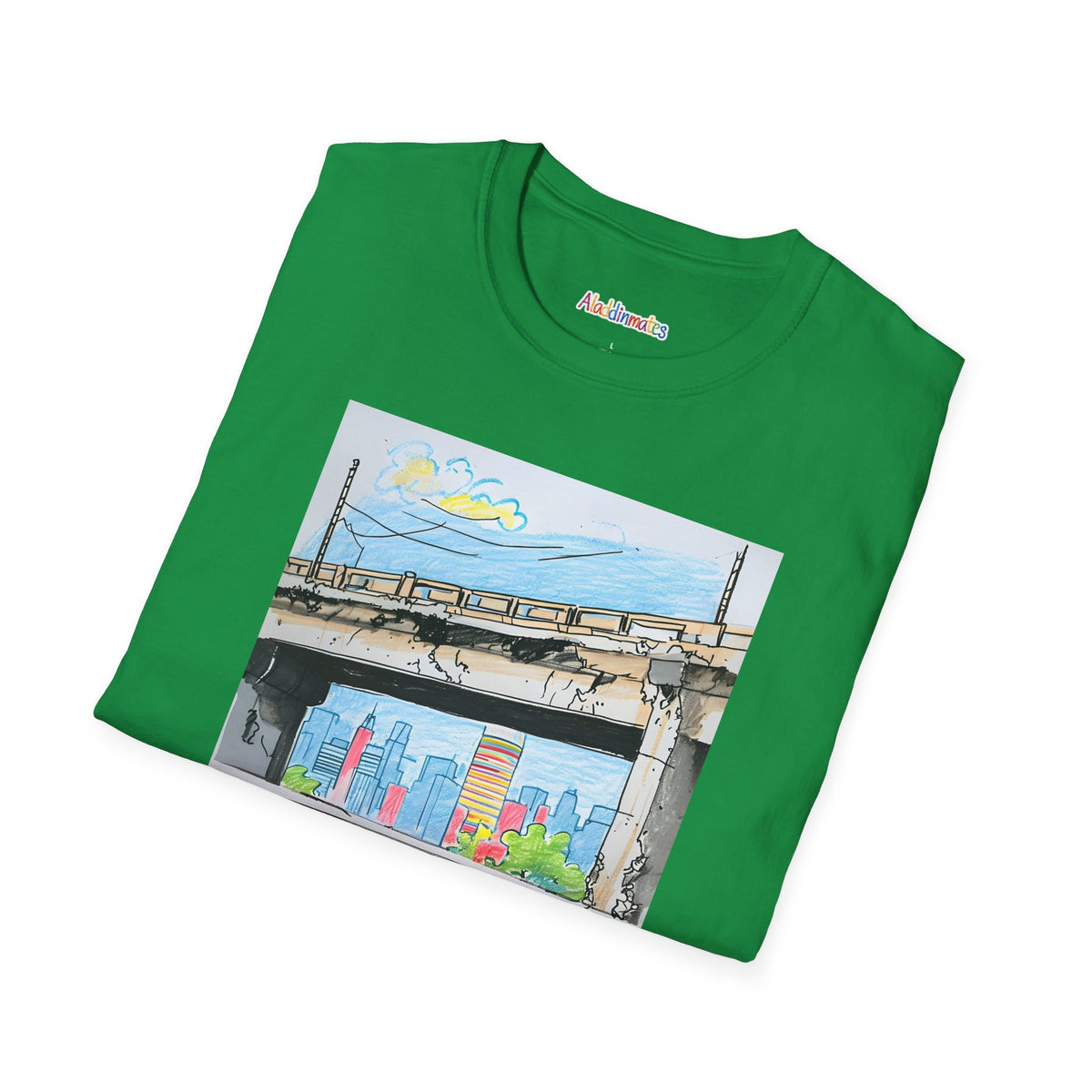 Crayon Red Race Car Unisex Softstyle T-Shirt