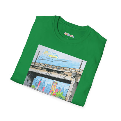 Crayon Red Race Car Unisex Softstyle T-Shirt