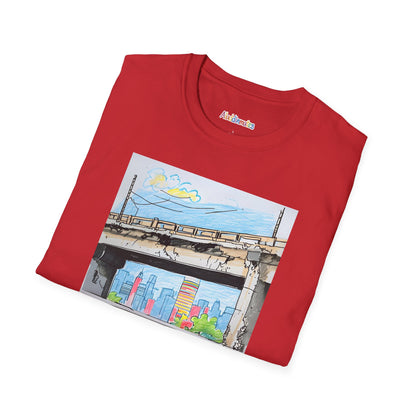 Crayon Red Race Car Unisex Softstyle T-Shirt