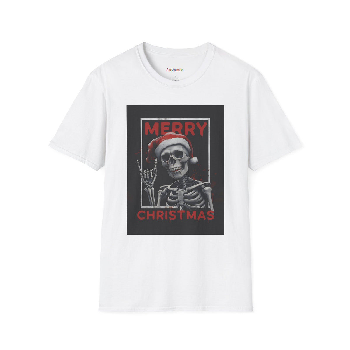 Merry Christmas Skull Unisex Softstyle T-Shirt