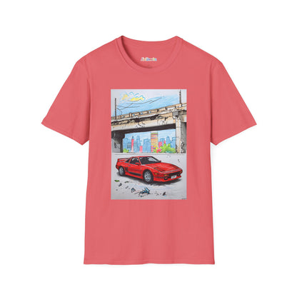 Crayon Red Race Car Unisex Softstyle T-Shirt
