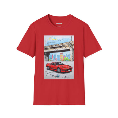Crayon Red Race Car Unisex Softstyle T-Shirt