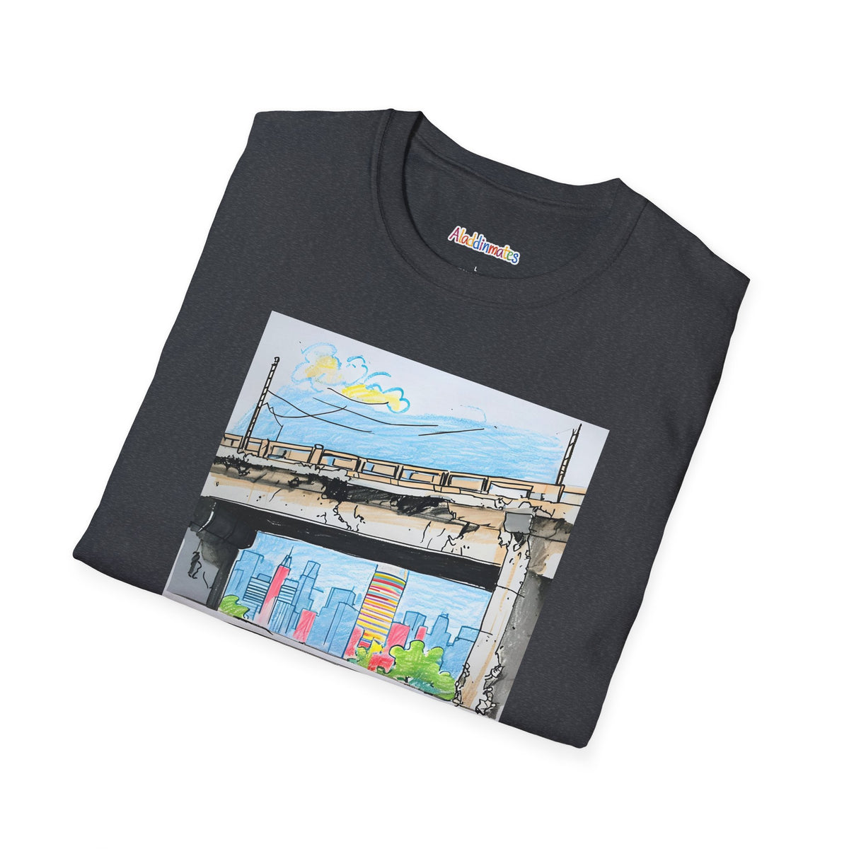 Crayon Red Race Car Unisex Softstyle T-Shirt