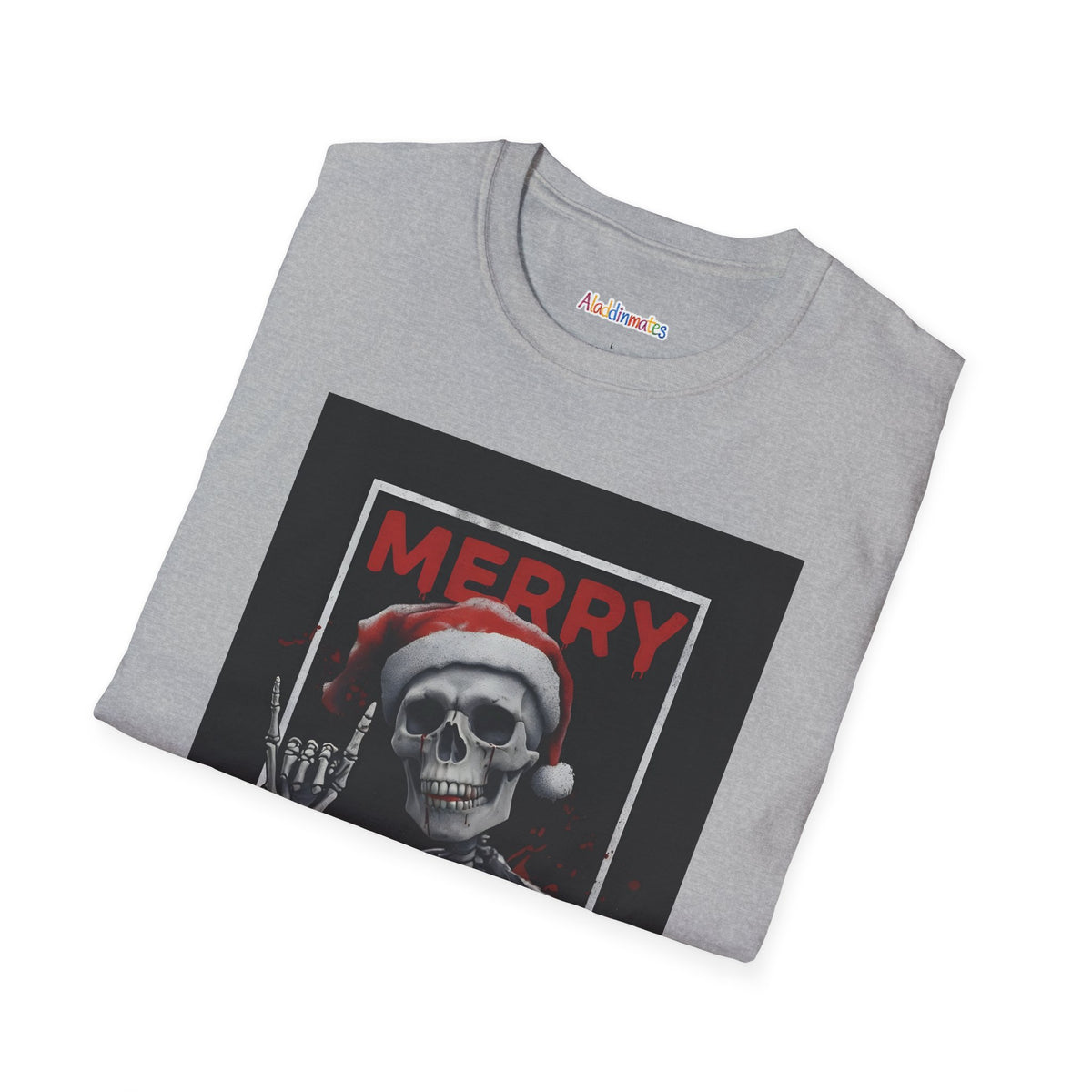 Merry Christmas Skull Unisex Softstyle T-Shirt