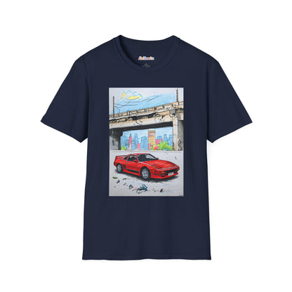 Crayon Red Race Car Unisex Softstyle T-Shirt