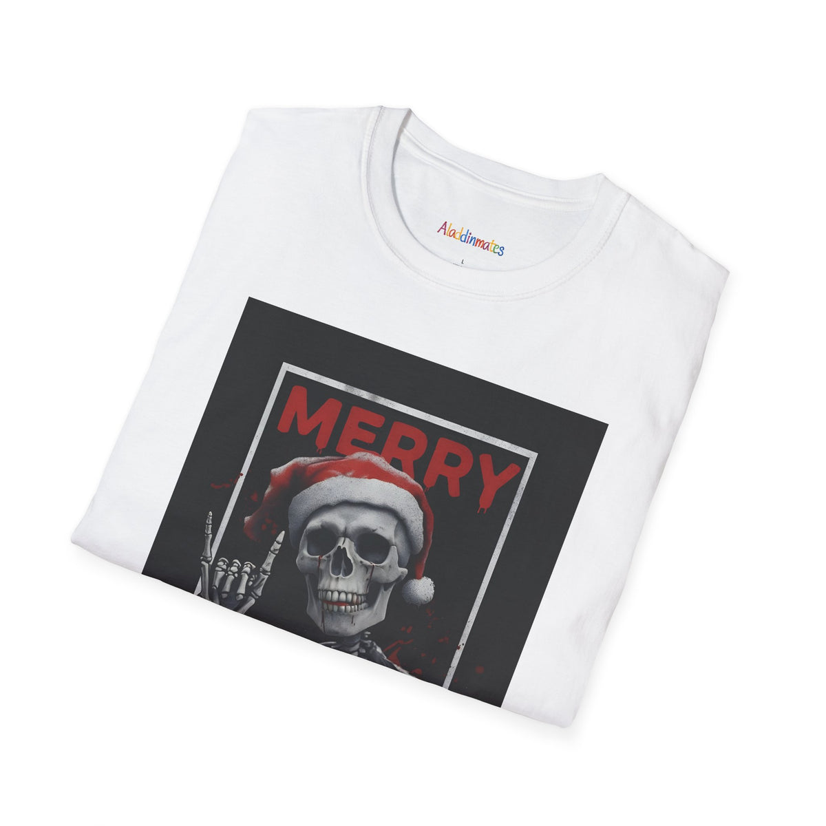 Merry Christmas Skull Unisex Softstyle T-Shirt