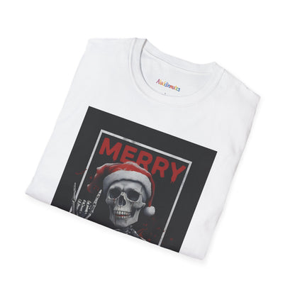 Merry Christmas Skull Unisex Softstyle T-Shirt