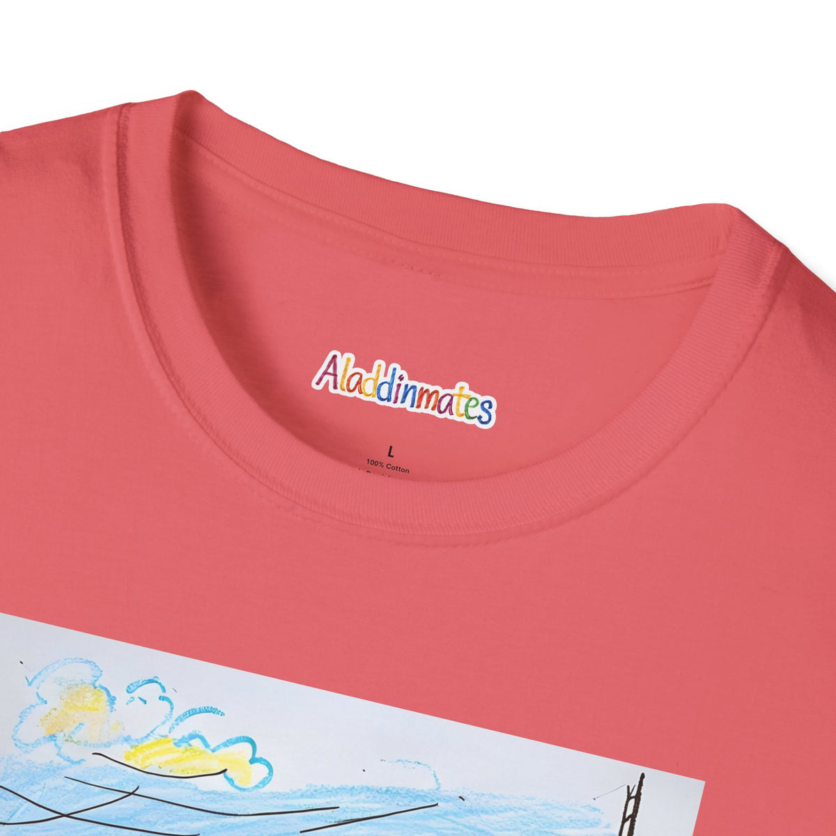 Crayon Red Race Car Unisex Softstyle T-Shirt